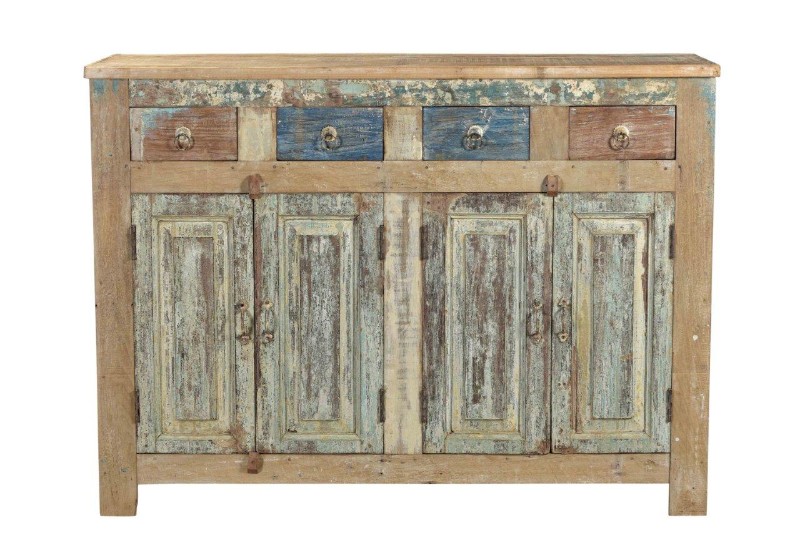 Vintage dressoir 4 deurs sloophout, Nederland brocante - te brocante meubels tegen goedkope en lage prijzen - Teak